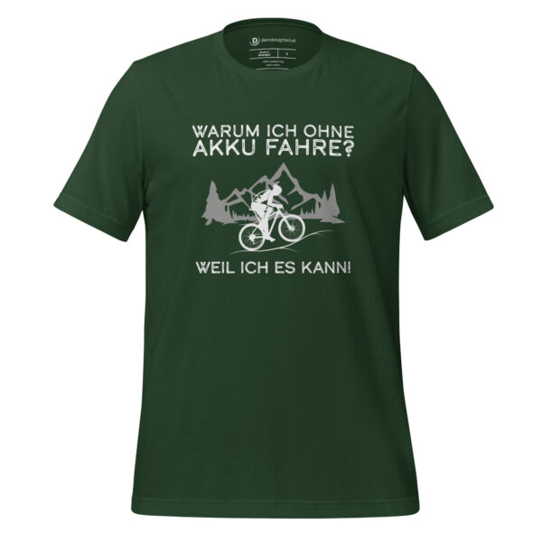 T-Shirt – Warum ich ohne Akku fahre MTB-Edition