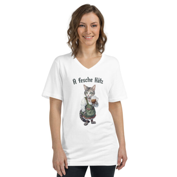 T-Shirt – A fesche Katz (V-Ausschnitt)